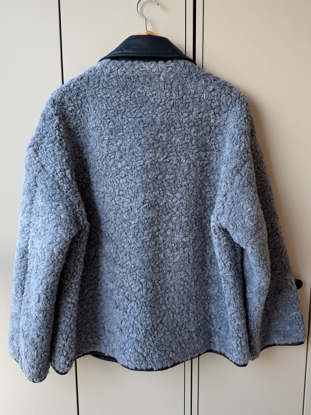 Blue Shearling Toggle Jacket - Picture 2 of 14
